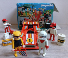 Playmobil Lot 3147 complet Formule 1 Racing rouge 4 perso rétroviseur + Boite