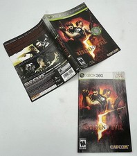 Notice + jaquette pour Jeu platinum hits RESIDENT EVIL 5 - Xbox 360 - 2009 - TBE