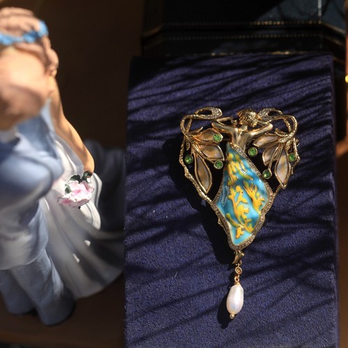 Broche art nouveau une belle - art,