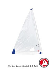 La voile Ventoz Laser Radial 5,7 (m2)-- pièces bleus