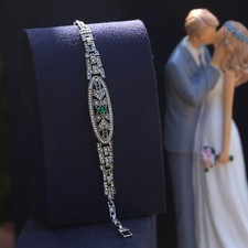 Bracelet Argenté Art Deco