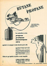PUBLICITE ADVERTISING 045  1956  BUTANE PROPANE   en bouteille