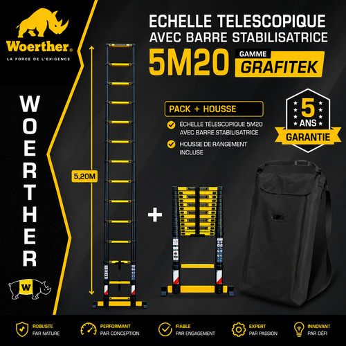 Echelle télescopique alu - ,