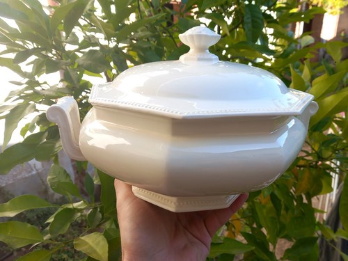Soupière couvercle faience - soupière,
