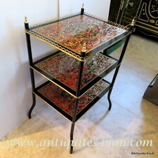 Tablette petite table 3 plateaux en marqueterie Boulle époque Napoléon III