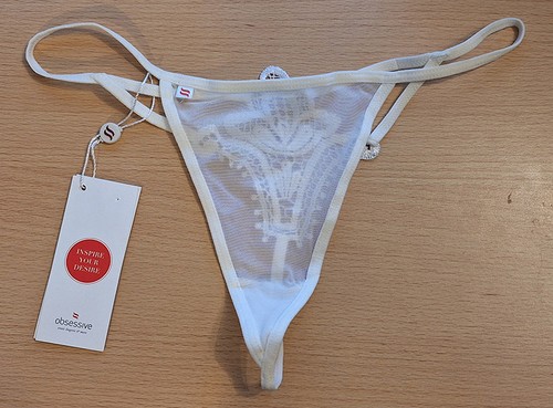 String blanc dentelle - blanc,