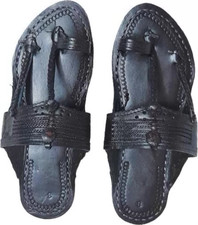Hommes Jésus Sandale Kolhapuri Buffalo Cuir Plat Jutti KM65 Mode Taille US 7-11