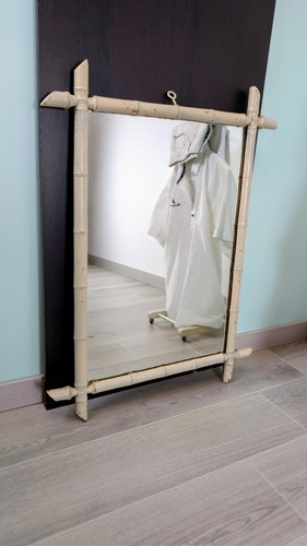 Miroir ancien style bambou