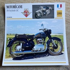 Motobécane 350 bicylindre L4C 1959 carte moto collection Atlas France