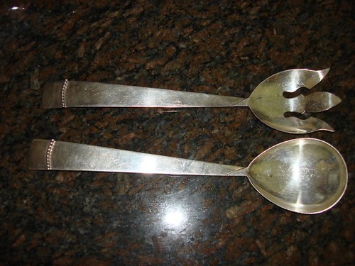 Three crowns silverplate salad - crowns,