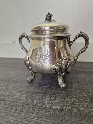 Pot sucre argent massif - pot,