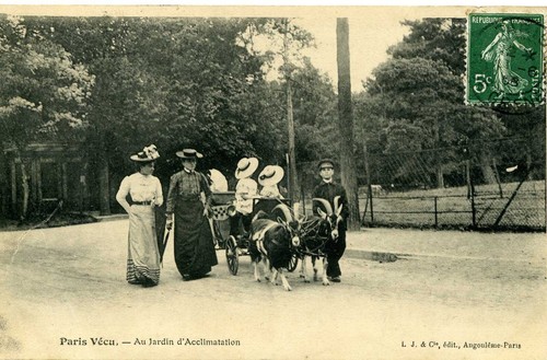 Cpa paris vecu 16e jardin - paris,