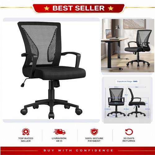 Yaheetech chaise bureau - chaise,