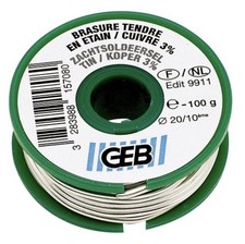 Bobine brasure soudure étain cuivre 100gr GEB