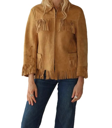 Manteau amérindien franges - manteau, à