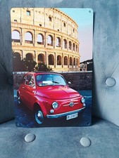 Plaque métal Fiat 500