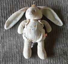 Peluche Doudou Lapin blanc crème beige rose Lina Joy Pili 28cm Noukies Noukie’s