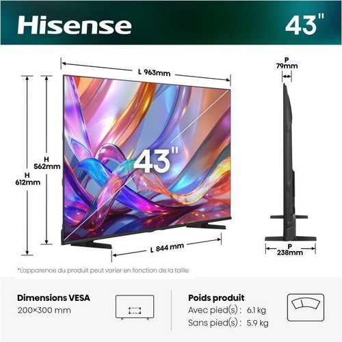 Hisense 43e7s qled - hisense, tv
