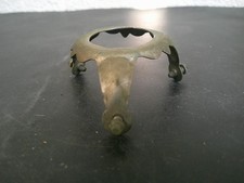 GRIFFE EN LAITON NICKELE LEGEREMENT MALLEABLE POUR TULIPE ART DECO AVEC 3 VIS