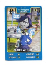 Carte Auchan - Héros Disney Pixar - Monstres & Cie - N°30 - Claire Wheeler