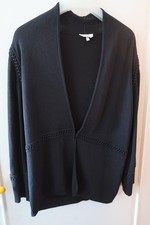 MAX MARA Veste-Cache-Coeur Maille légère Viscose Taille XL Noire fabriqué ITALIE