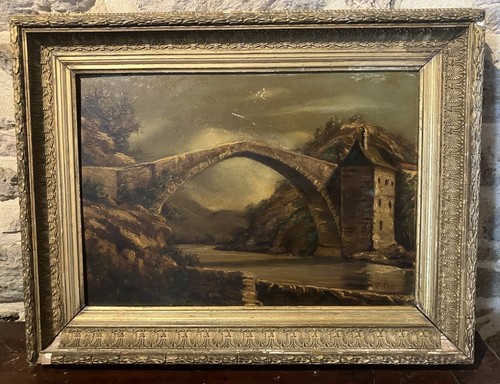 Huile sur panneau xixe - huile,