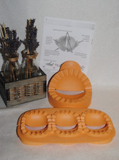 ?TUPPERWARE Moule Chausson Party Raviole Amuses Bouche Tri Chaussons Orange X2