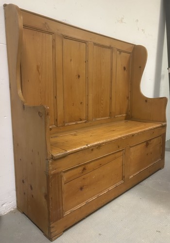 Banc coffre ancien rustique - banc,