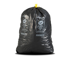 200 SAC POUBELLE NOIR CONTENANCE DE  100 L  AVEC UN LIEN COULISSANT