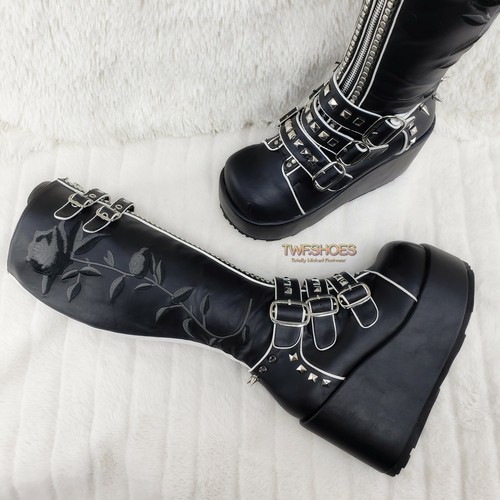 Demonia concord black platform - black,