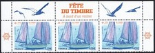 france 2024 River Navigation On board sailboat boat ship marine 3v mnh STRIP UP