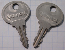 vintage 2 CLE de CONTACT DEMARRAGE NEIMAN key PEUGEOT KIFERM