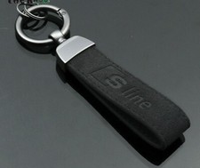 Audi S Line Joli porte clé LOGO S line Neuf sous blister cuir Alcantara