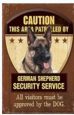 Plaque métal décorative - Berger Allemand - 20 x 30