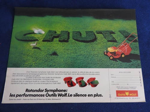 Publicité tondeuse gazon - publicité, a