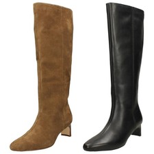 Bottes En Cuir À Talon Épais