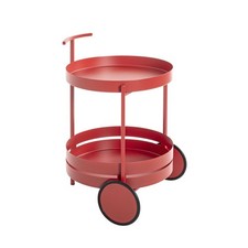 Desserte de Cuisine Ronde "Postres" 62cm Rouge Corail