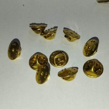 10 attaches papillons dorées neuves pour Pin's Brooch Stopper       ContD4h6