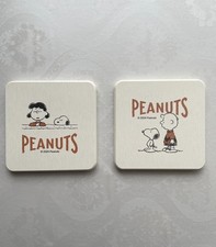 Lot de 2 sous-verres Snoopy Diatomaceous Earth Drink Peanuts 2024 Japon neufs