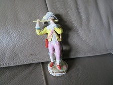 ancienne figurine joueur de flûte en porcelaine de Paris Bourdois & Bloch