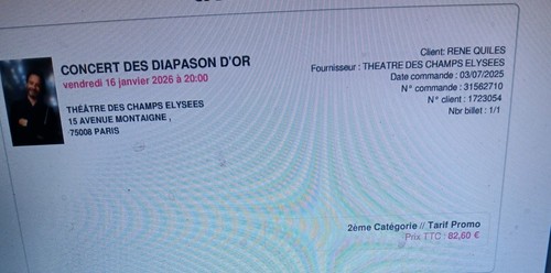 Concert des diapasons - des, d’or.
