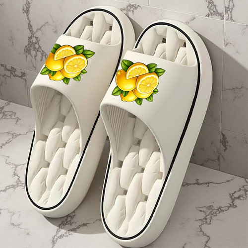 Claquette tong motif citron - claquette,