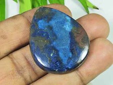 Cabochon de poire shattuckite naturelle 30X39X6MM pierre précieuse en vrac po...