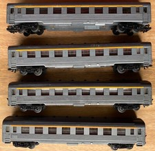 JOUEF HO lot rame 4 voitures longues inox SNCF