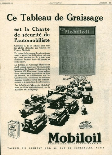 Publicité ancienne lubrifiant