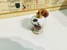 VAPORISATEUR DE PARFUM EN PORCELAINE DE LIMOGES OURAGAN BOUQUET FLEURS Roses