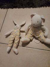 LOT DE 2 DOUDOUS LAPIN