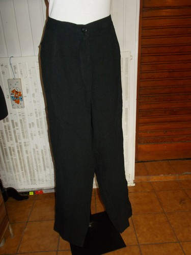 Pantalon lin noir léger