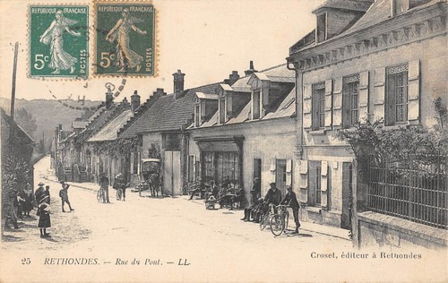 Cpa rethondes rue du pont - cpa,