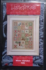 grille diagramme broderie LIZZIE KATE : winter alphabet